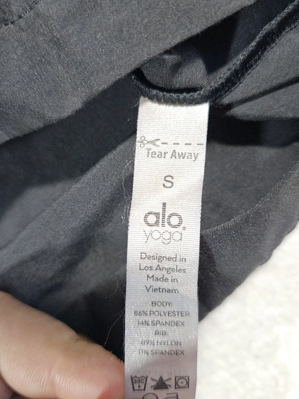 alo yoga Black Windbreaker Wide Relaxed Bomber Track Jacket S.